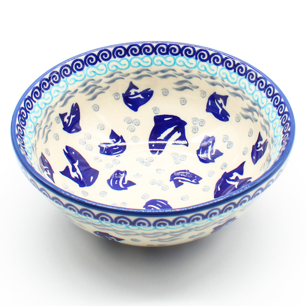 New Soup Bowl 20 oz in Blue Fish