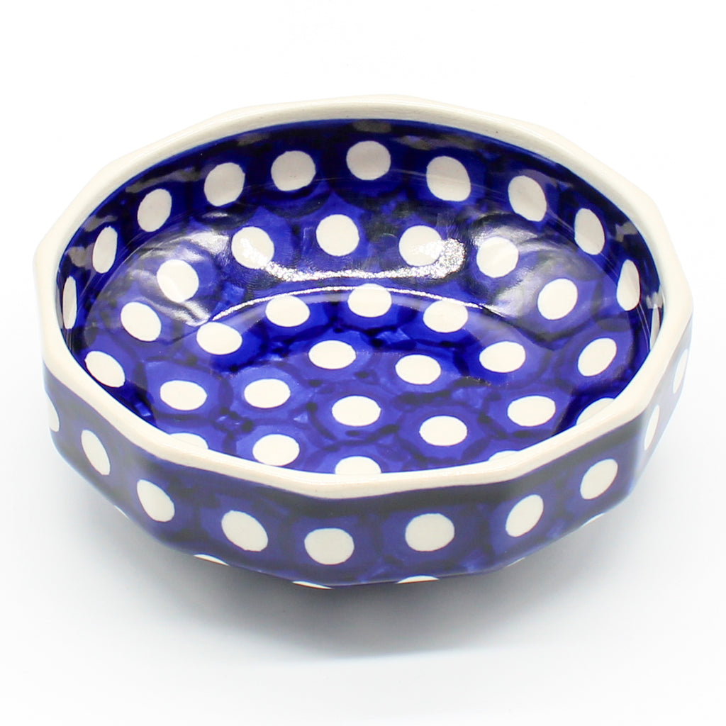 Shallow Little Bowl 8 oz in White Polka-Dot