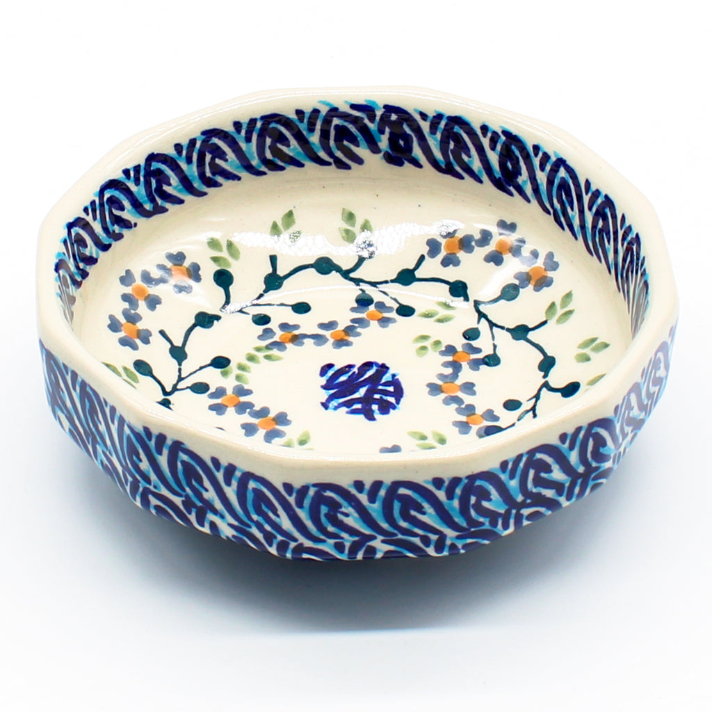 Shallow Little Bowl 8 oz in Blue Meadow