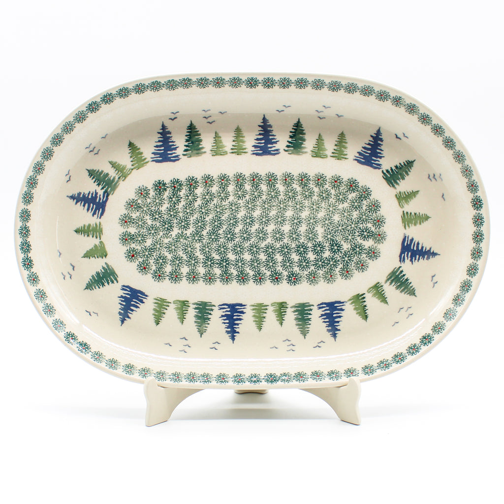 Lg Oval Platter in Green Mountains