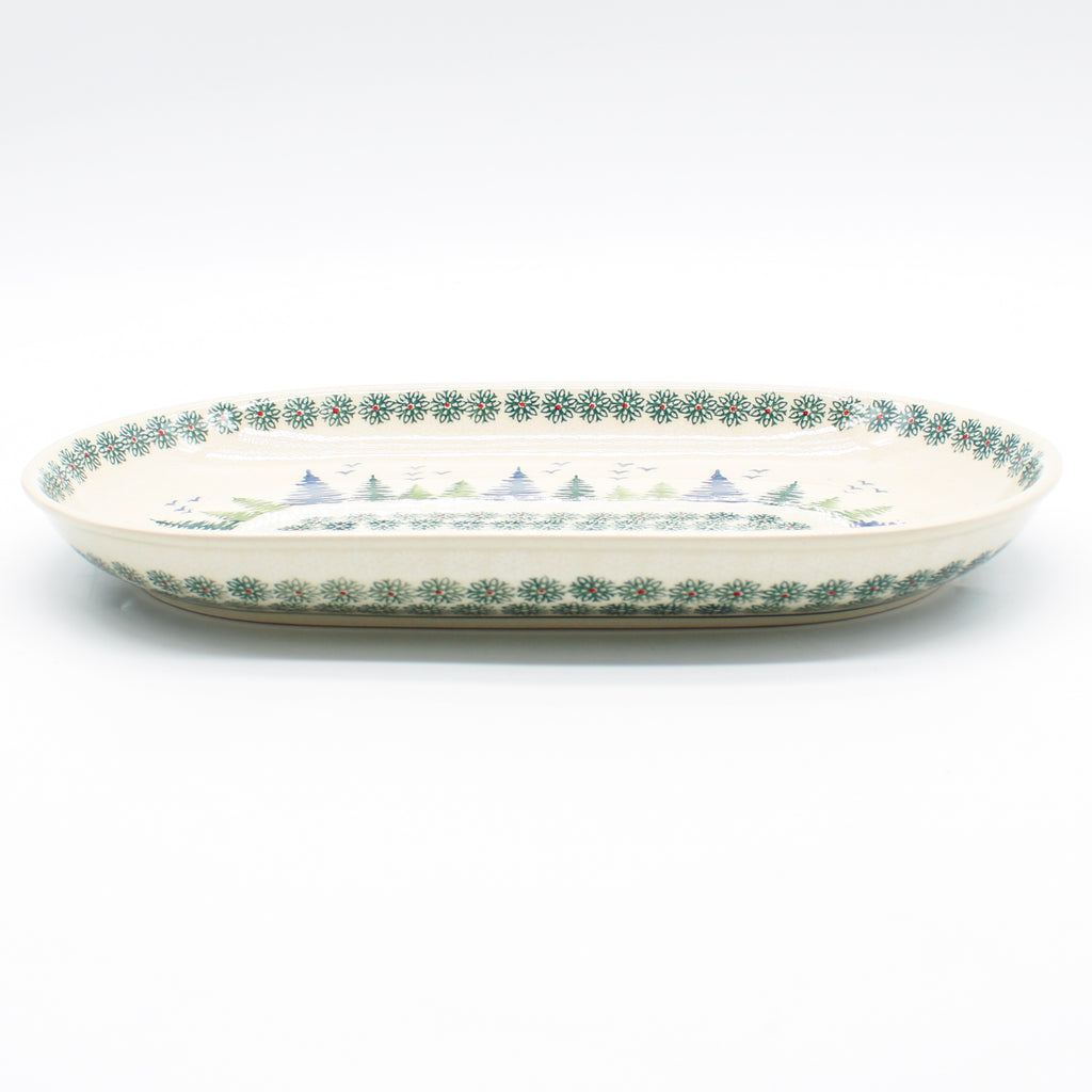 Md Oval Platter in Green Mountains