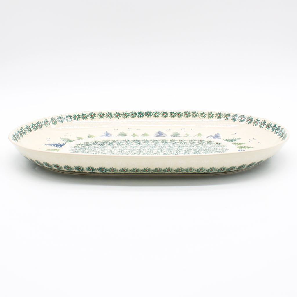 Lg Oval Platter in Green Mountains