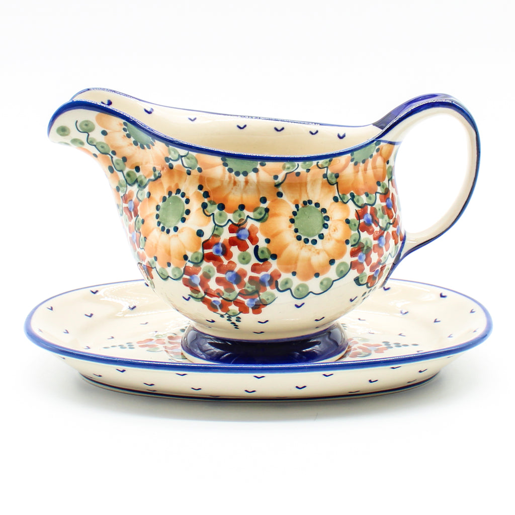 Gravy Boat w/Tray 1 qt in Fall