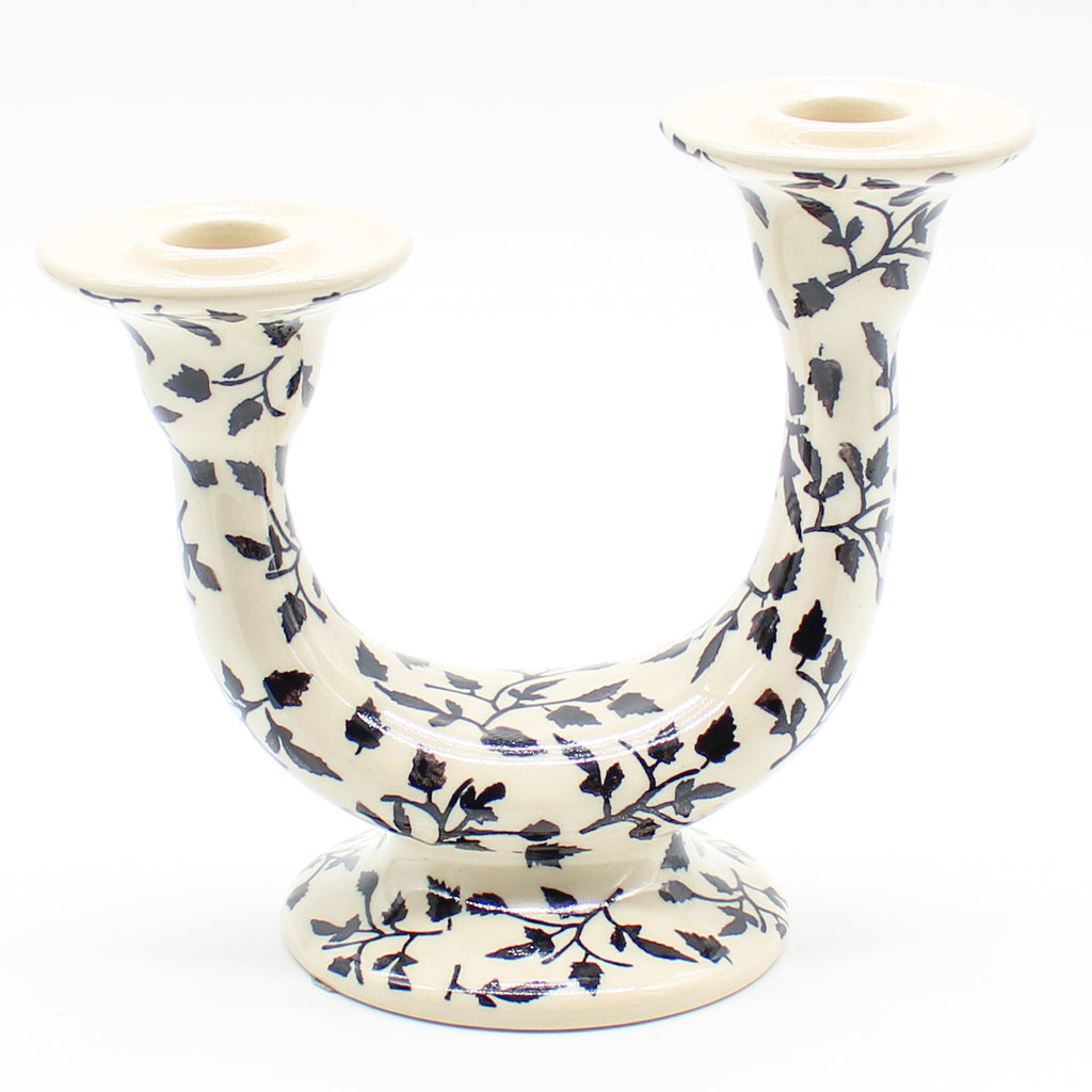 Double Candle Holder in Simply Black