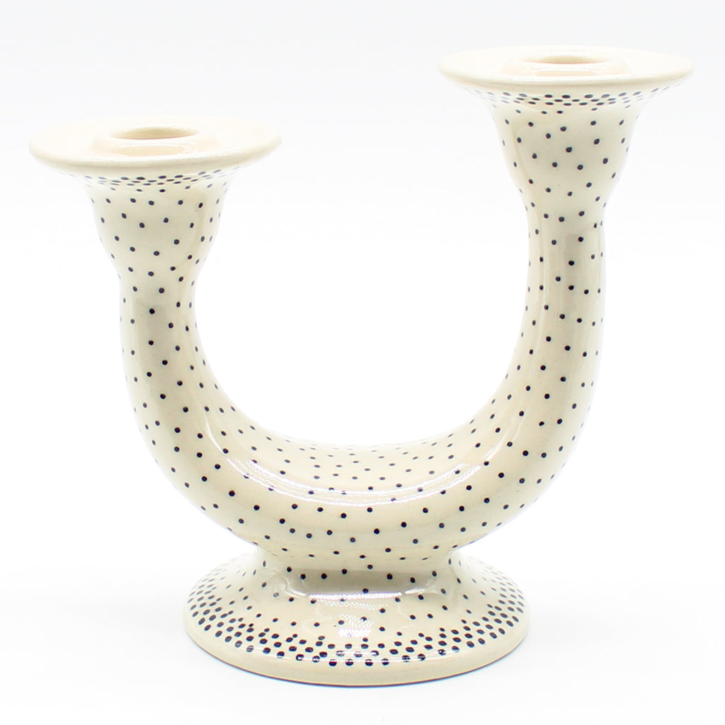 Double Candle Holder in Black Elegance