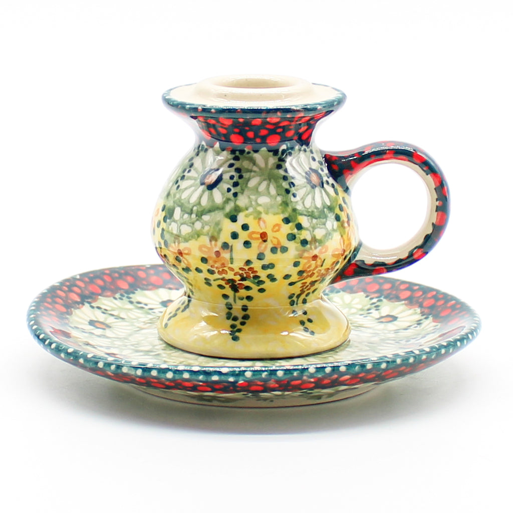 Candle Holder w/Handle in Cottage Decor