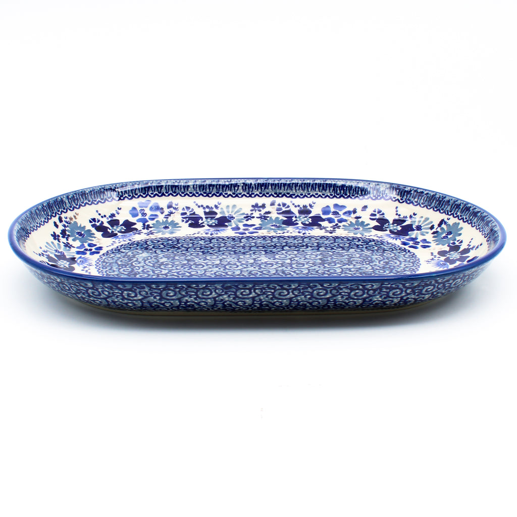 Md Oval Platter in Stunning Blue