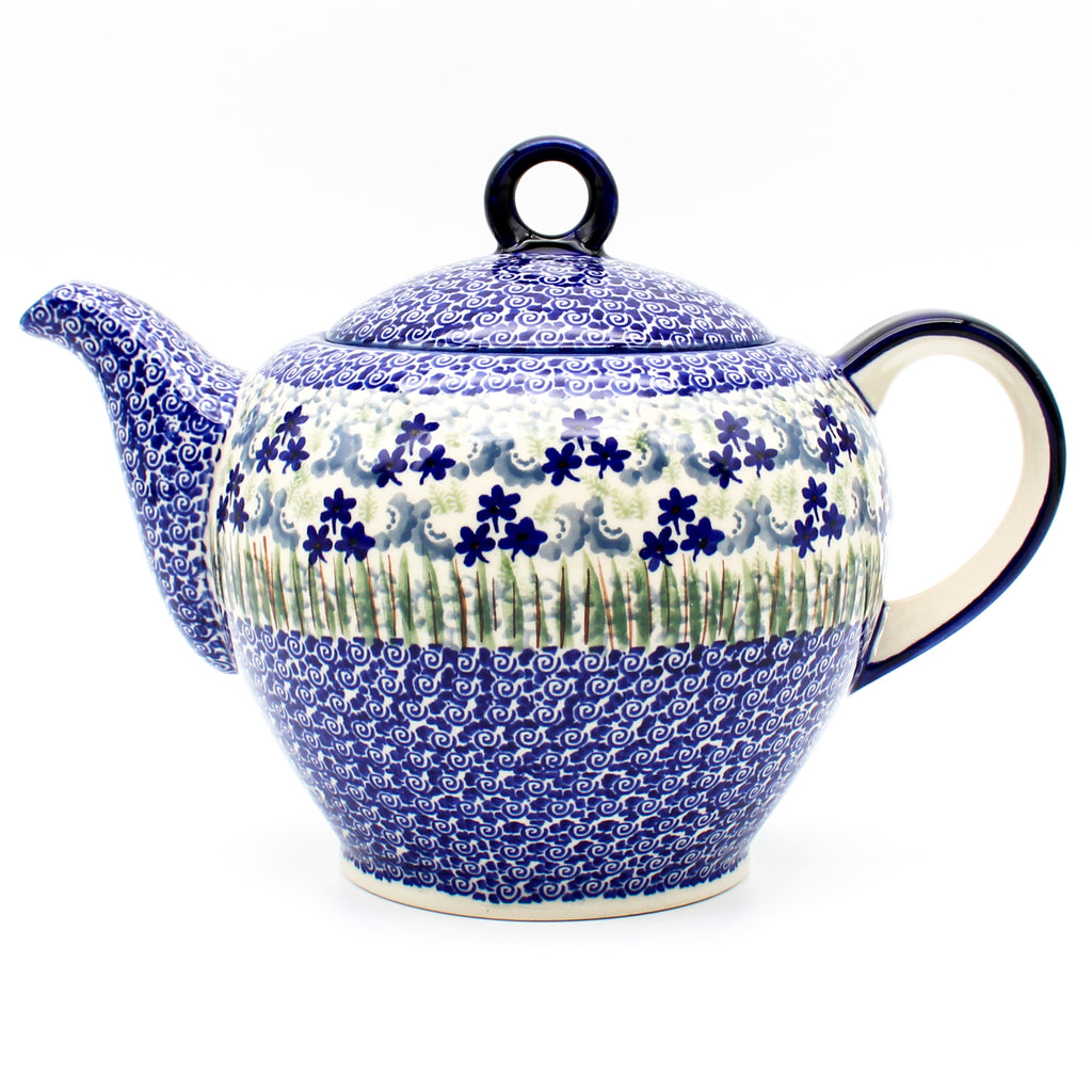 Victorian Teapot 1.75 qt in Alpine Blue