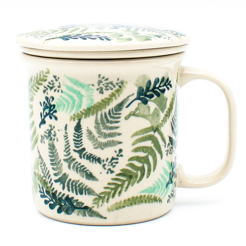 Straight Cup w/Infuser & Cover 12 oz in Ferns