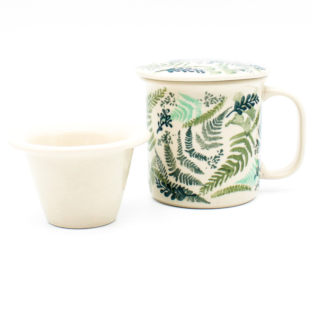 Straight Cup w/Infuser & Cover 12 oz in Ferns