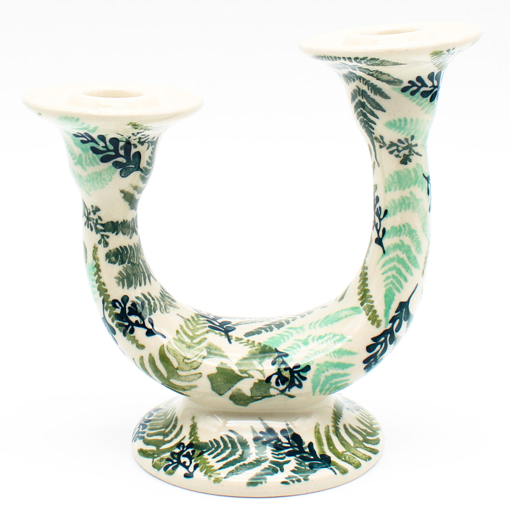 Double Candle Holder in Ferns