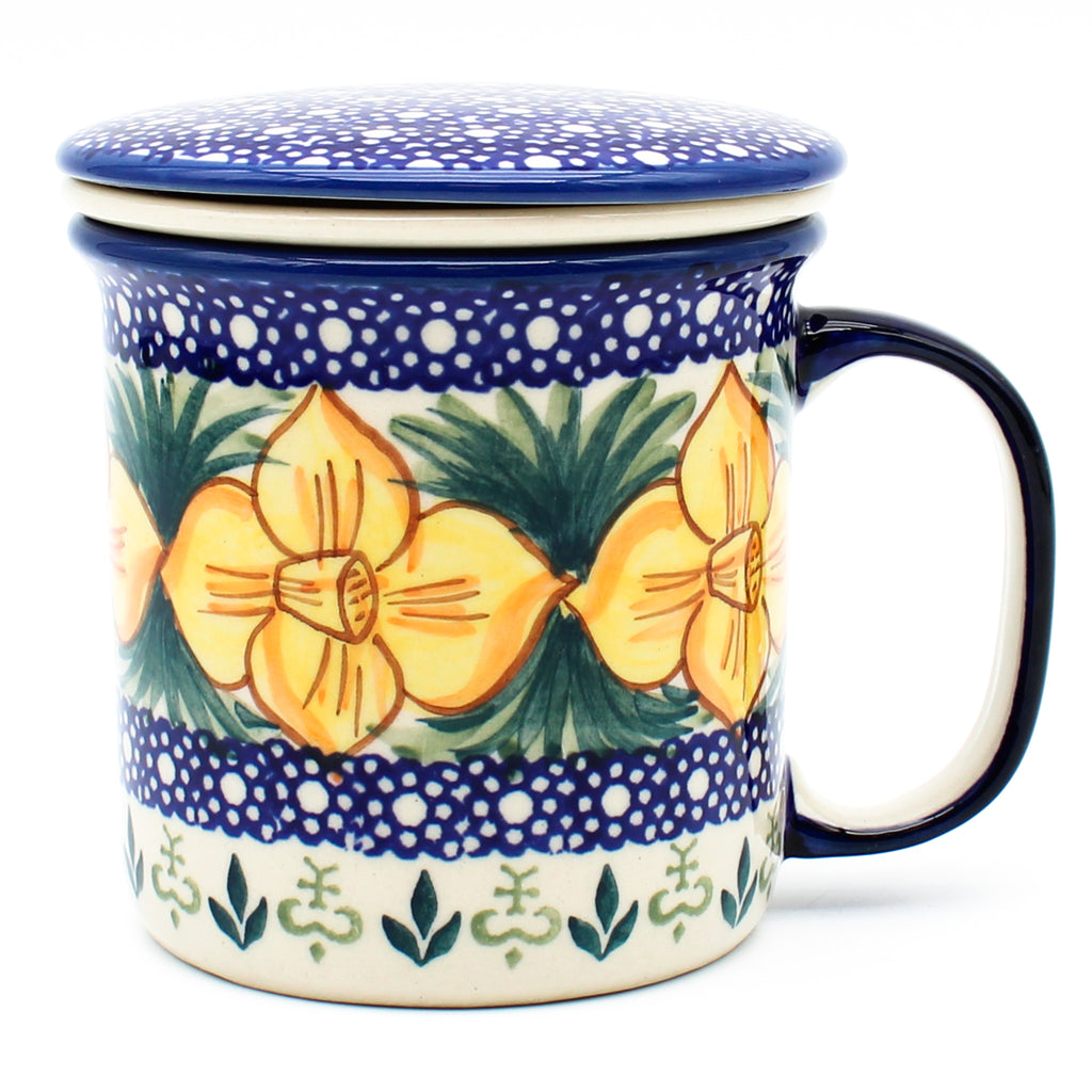 Straight Cup w/Infuser & Cover 12 oz in Daffodils