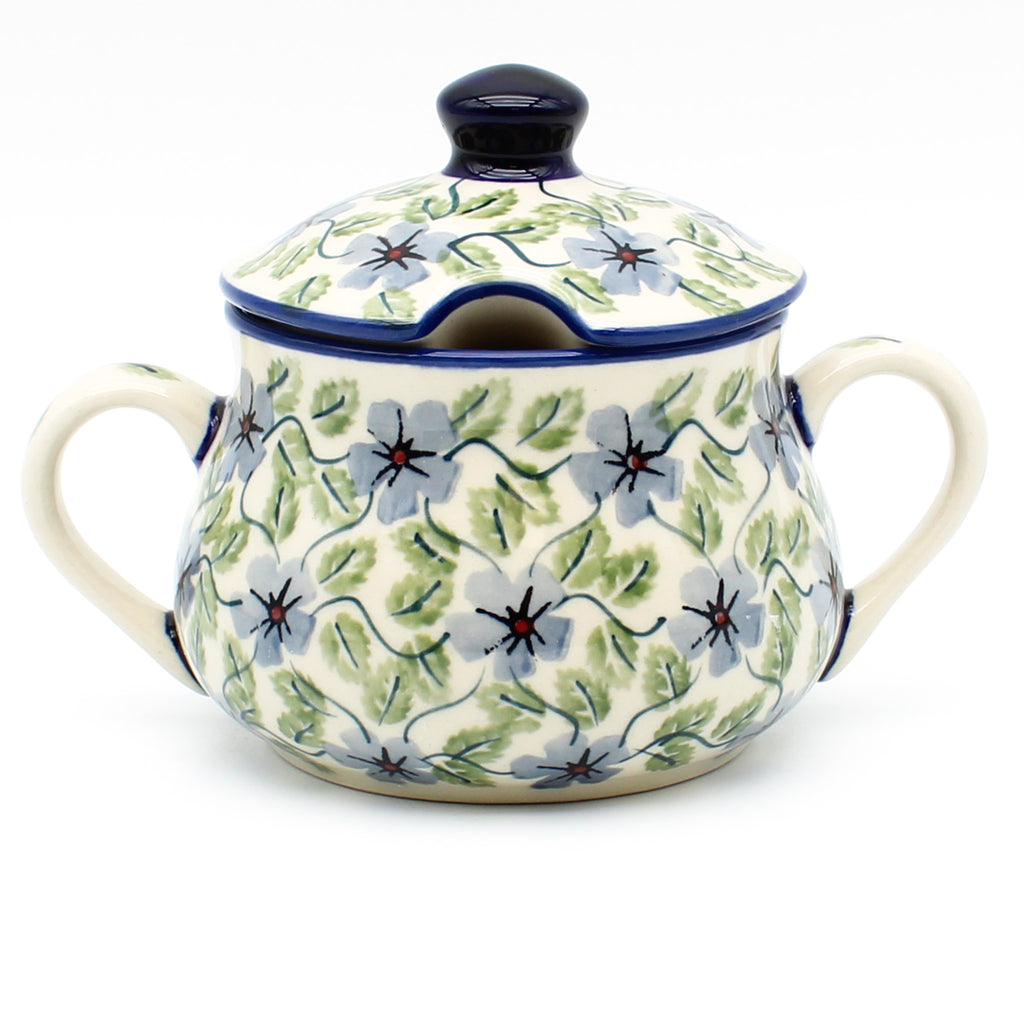 Family Style Sugar Bowl 14 oz in Blue Clematis