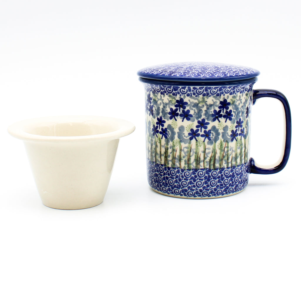 Straight Cup w/Infuser & Cover 12 oz in Alpine Blue