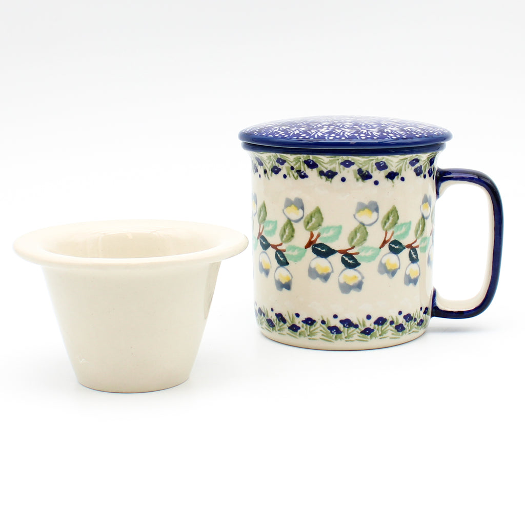 Straight Cup w/Infuser & Cover 12 oz in Apple Blossom