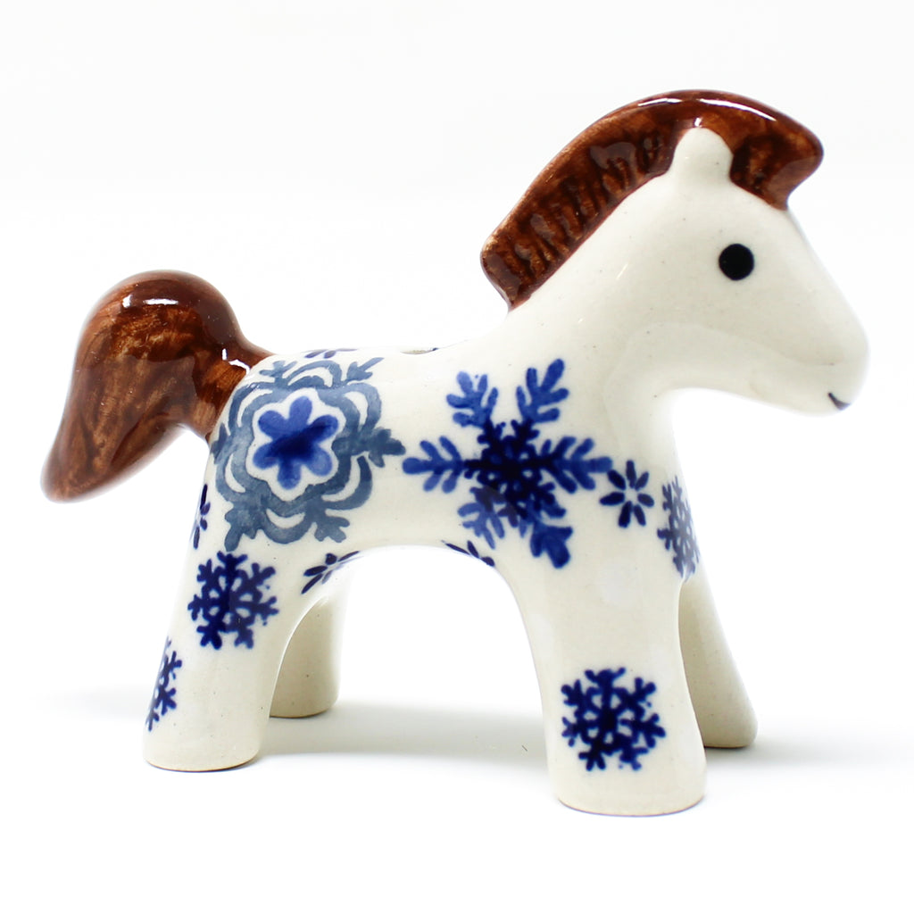 Horse-Ornament in Blue Winter
