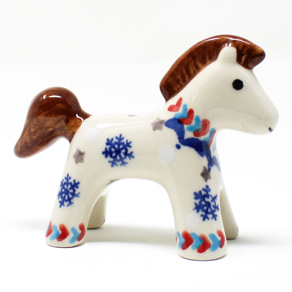 Horse-Ornament in Falling Snow