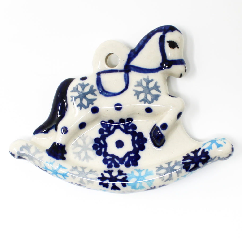Rocking Horse-Ornament in Winter Reindeer