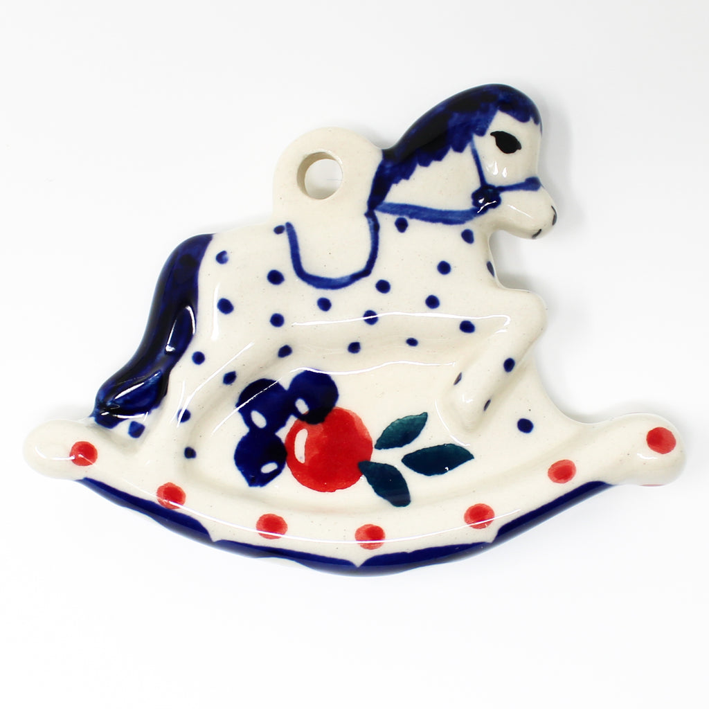 Rocking Horse-Ornament in Traditional Cherries