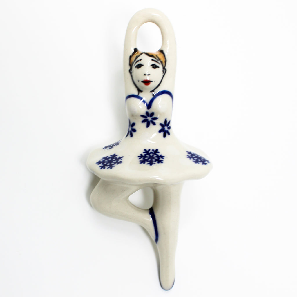 Ballerina-Ornament in Blue Winter