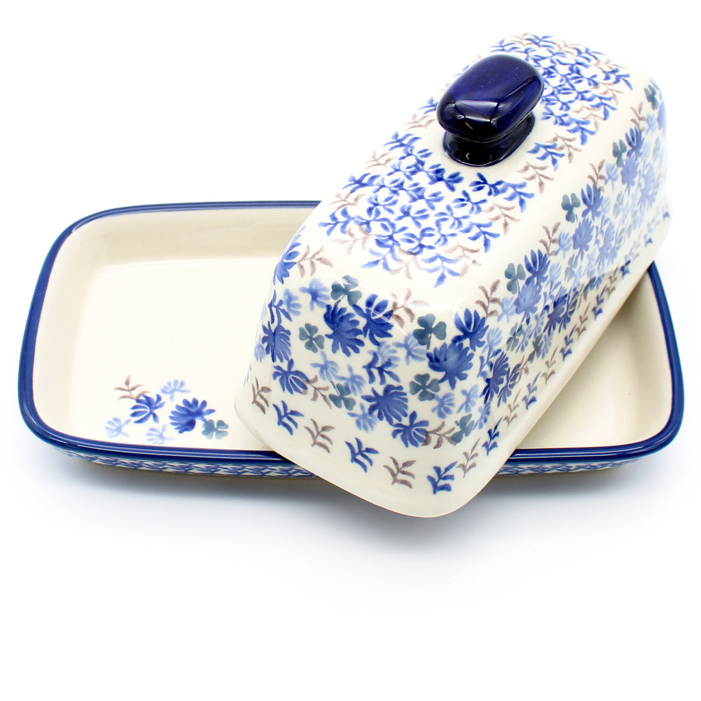 Butter Dish in Blue Thistle