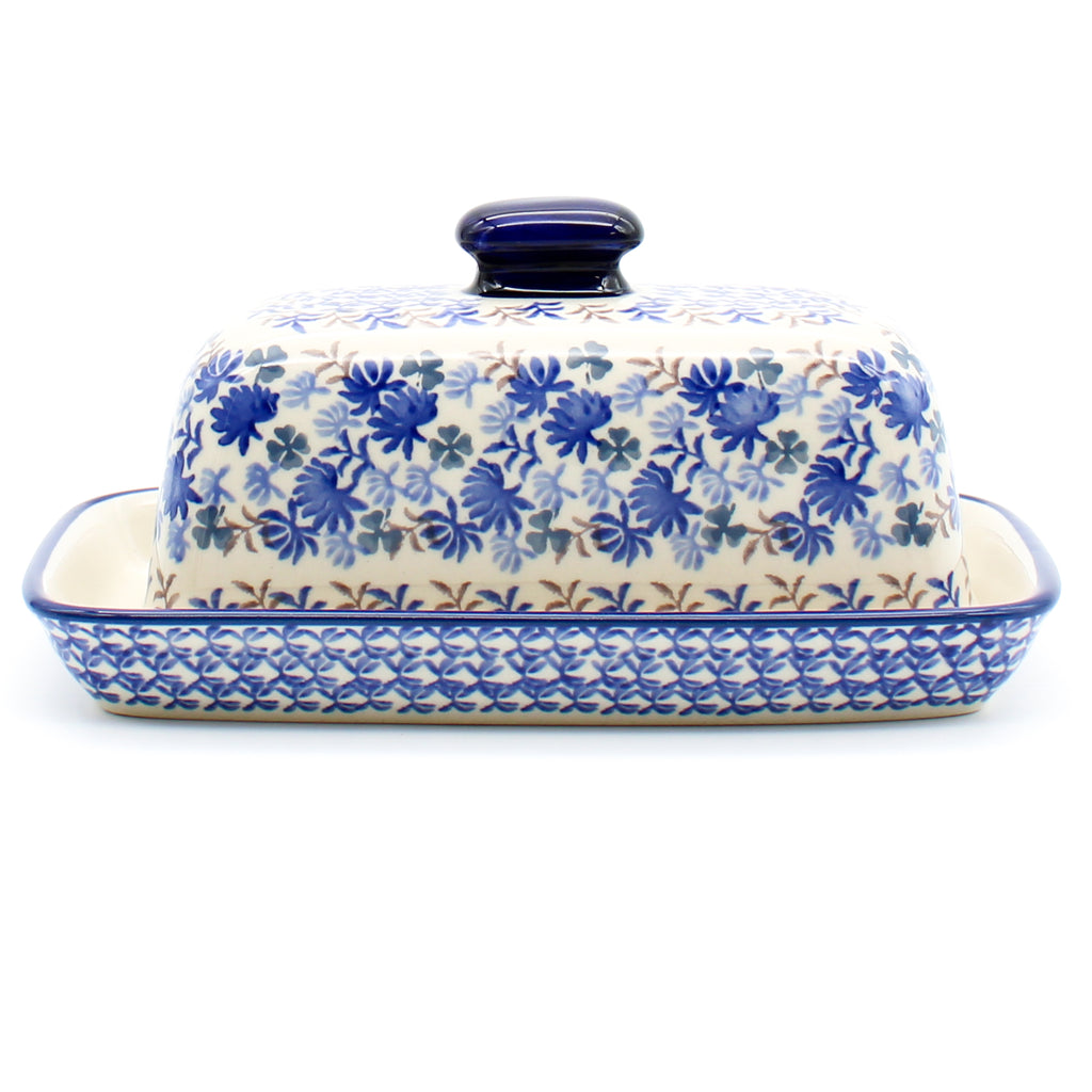 Butter Dish in Blue Thistle