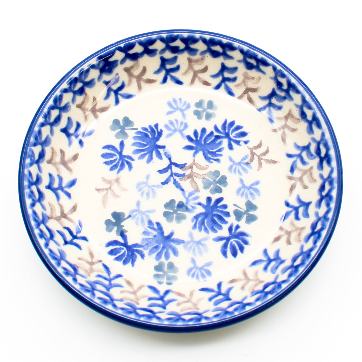 Teabag Plate in Blue Thistle