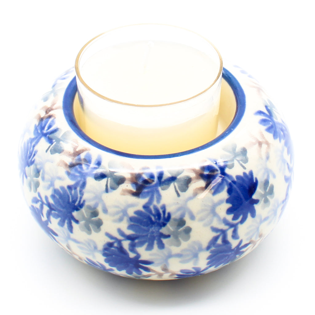 Votive Candle Holder in Blue Thistle