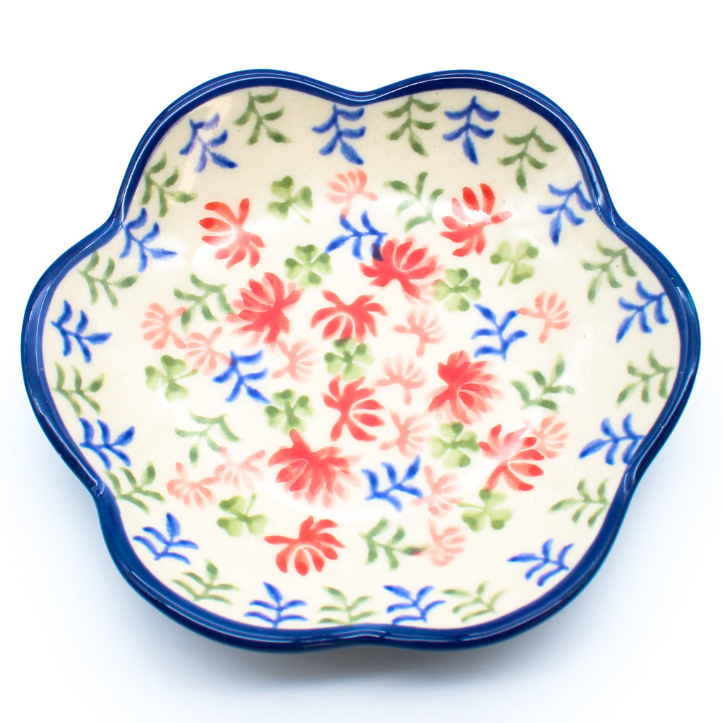 Flower Plate in Coral Thistle
