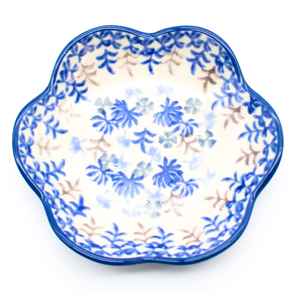 Flower Plate in Blue Thistle