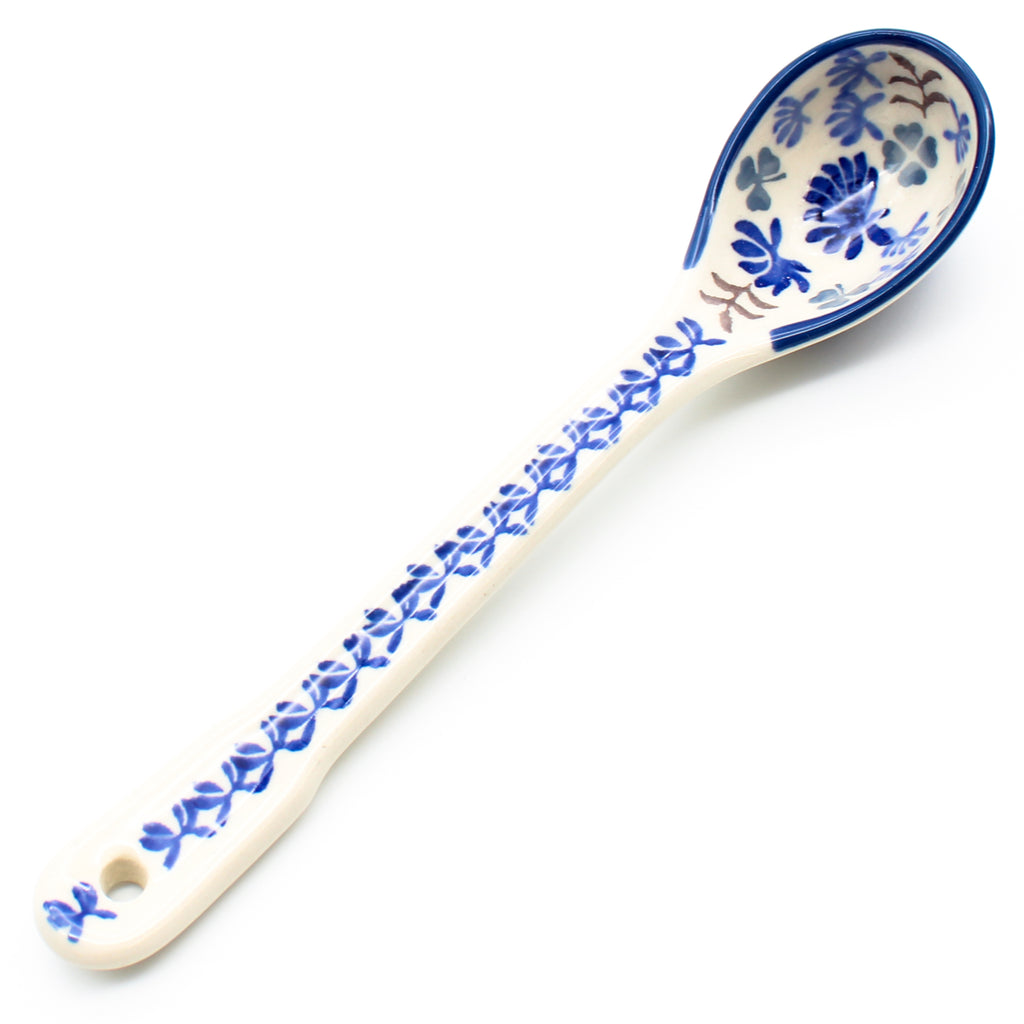 Salt Spoon in Blue Thistle