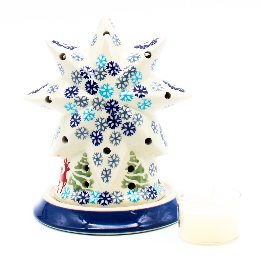 Star Tea Candle Holder in Winter Reindeer