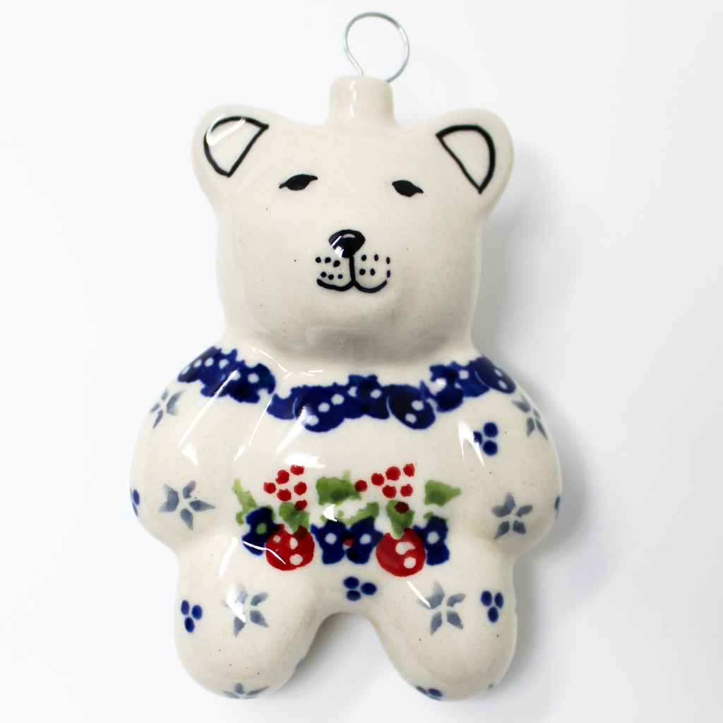 Teddy Bear-Ornament in Holiday Wreath