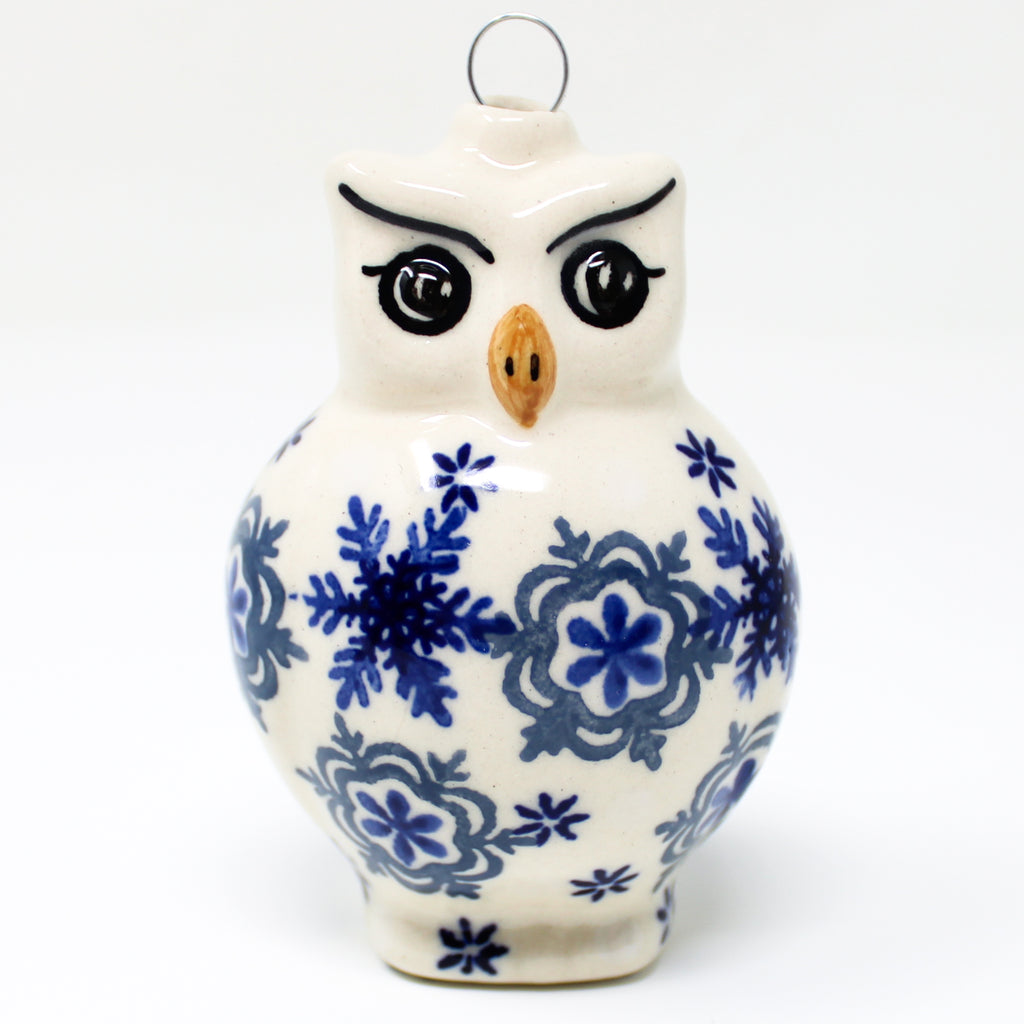Owl-Ornament in Blue Winter