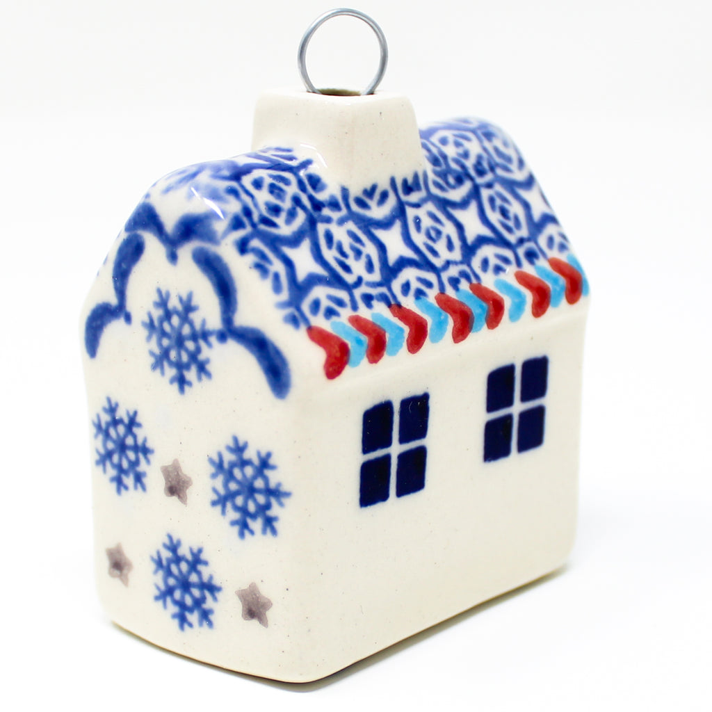 House-Ornament in Falling Snow