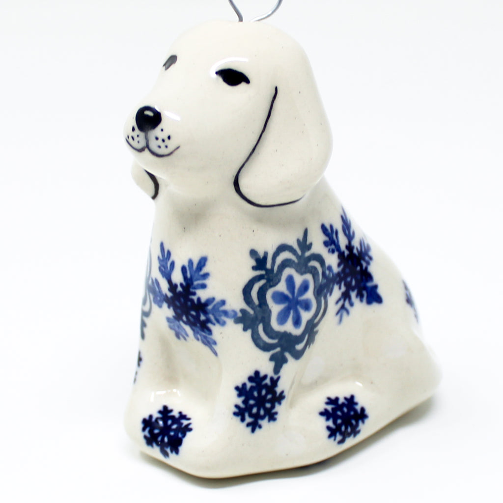 Dog-Ornament in Blue Winter