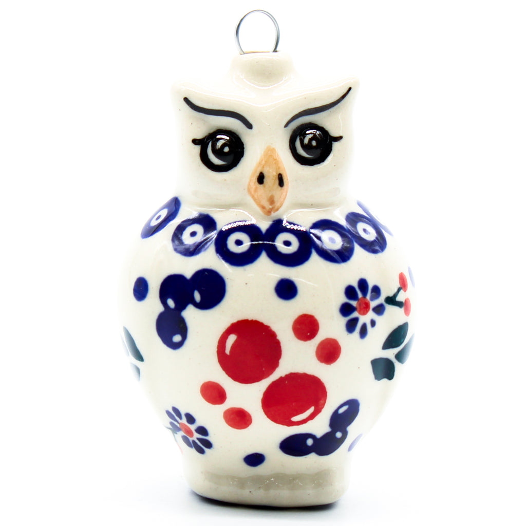 Owl-Ornament in Traditional Cherries