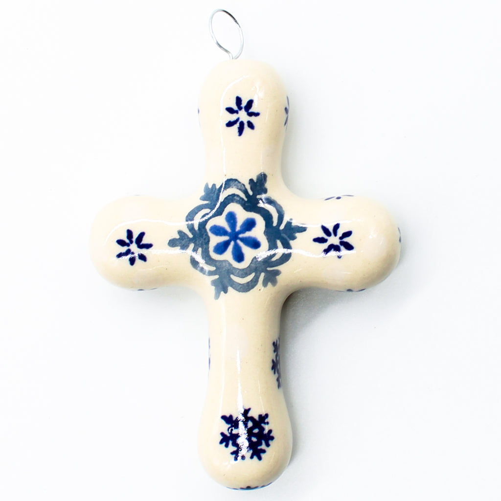 Cross-Ornament in Blue Winter