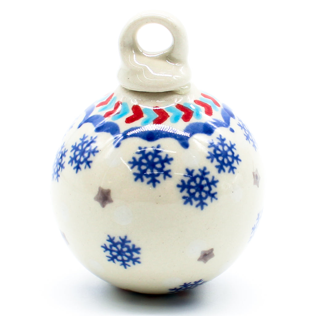 Small Ball-Ornament in Falling Snow