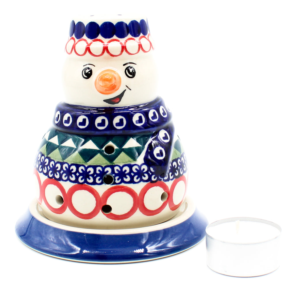 Snowman Tea Candle Holder in December Fun
