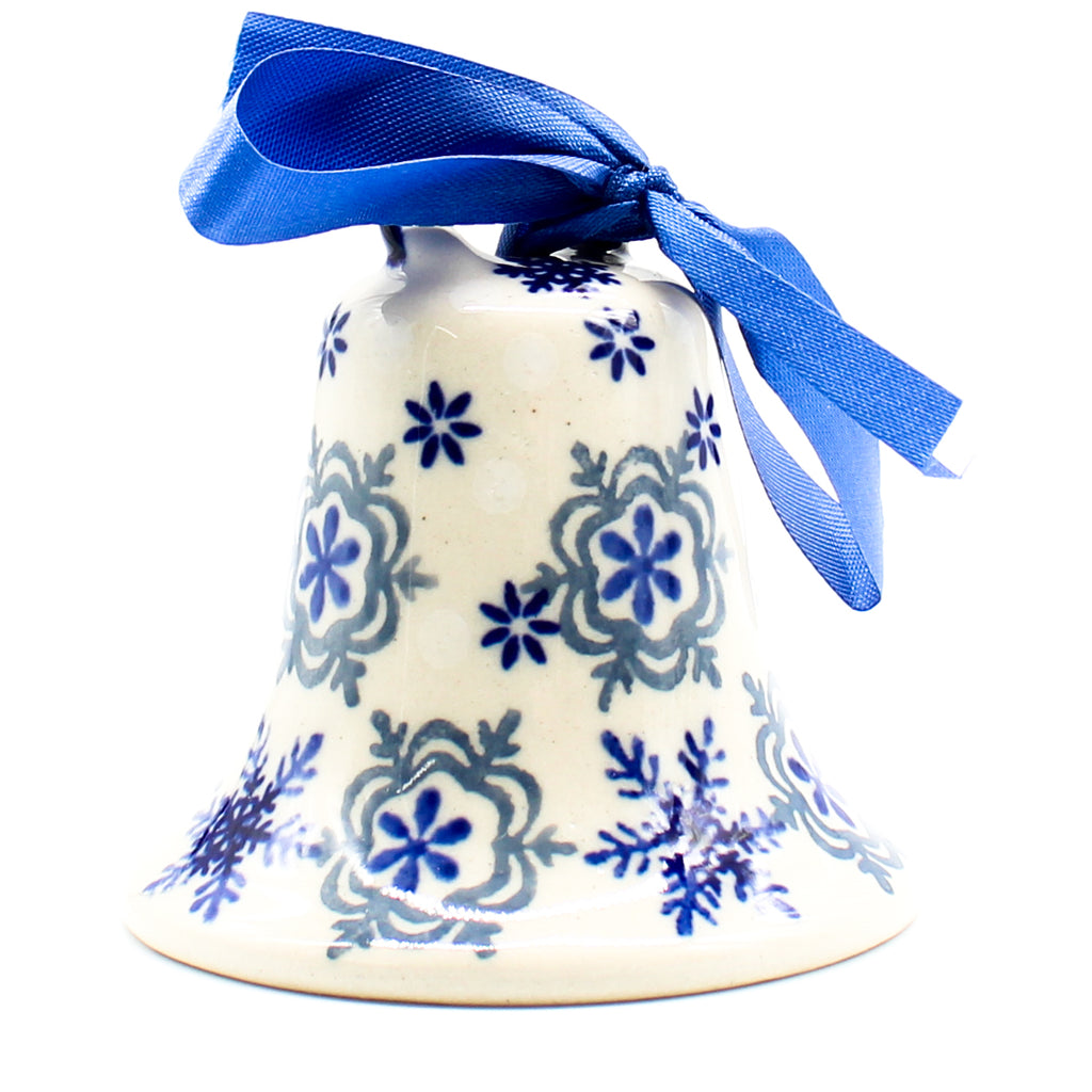 Large Bell-Ornament in Blue Winter