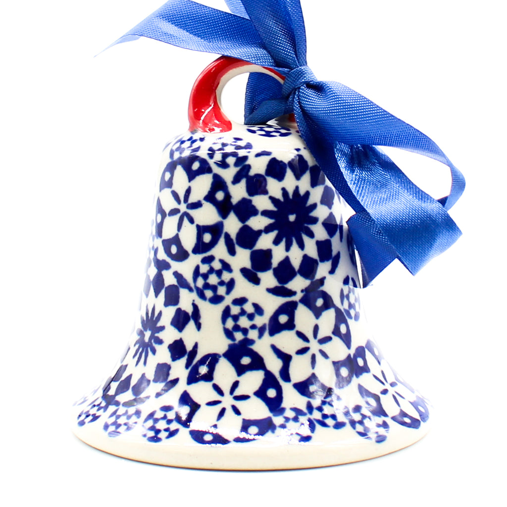 Large Bell-Ornament in Red Snowflake
