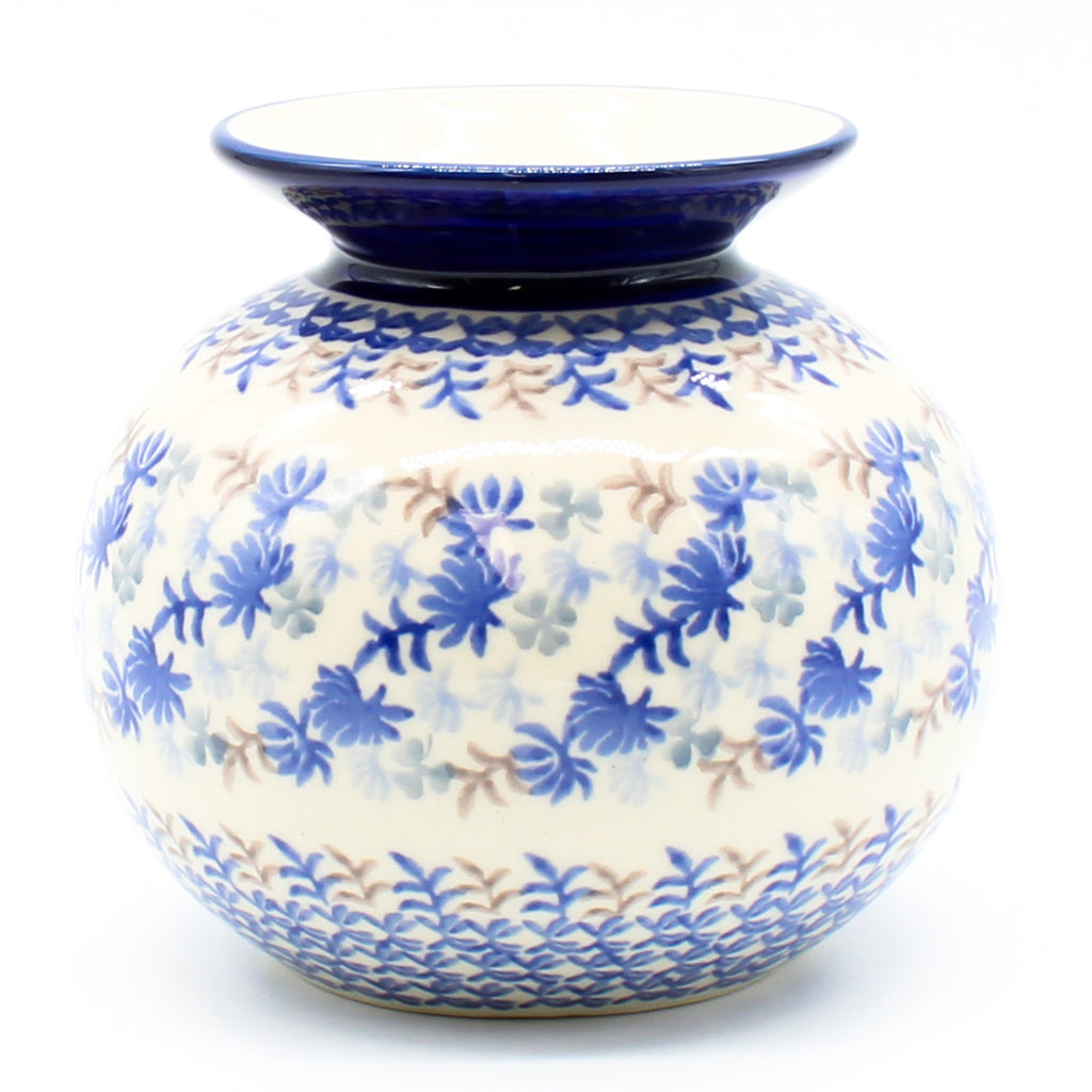Round Vase in Blue Thistle
