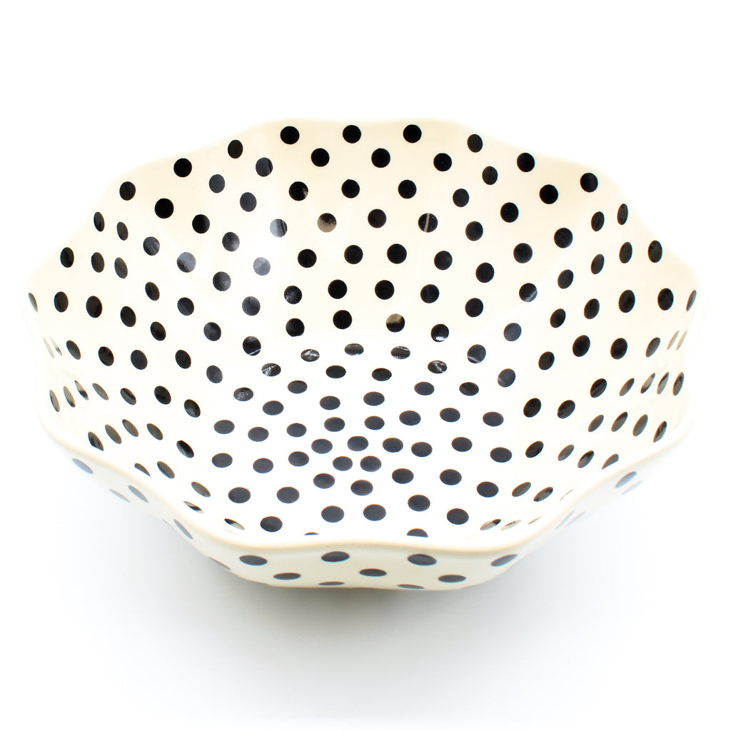 Md New Kitchen Bowl in Black Polka-Dot