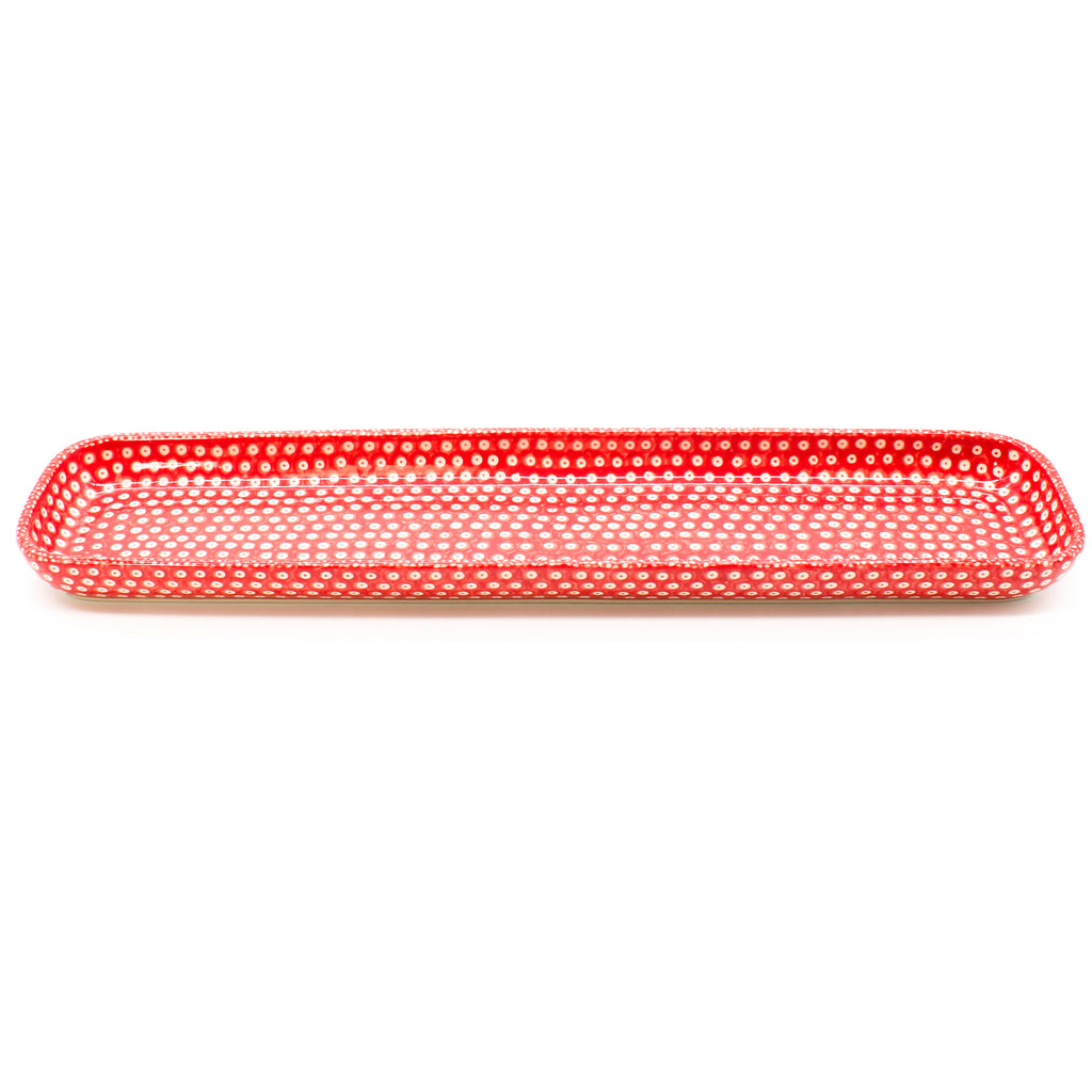 Long Sushi Platter in Red Elegance
