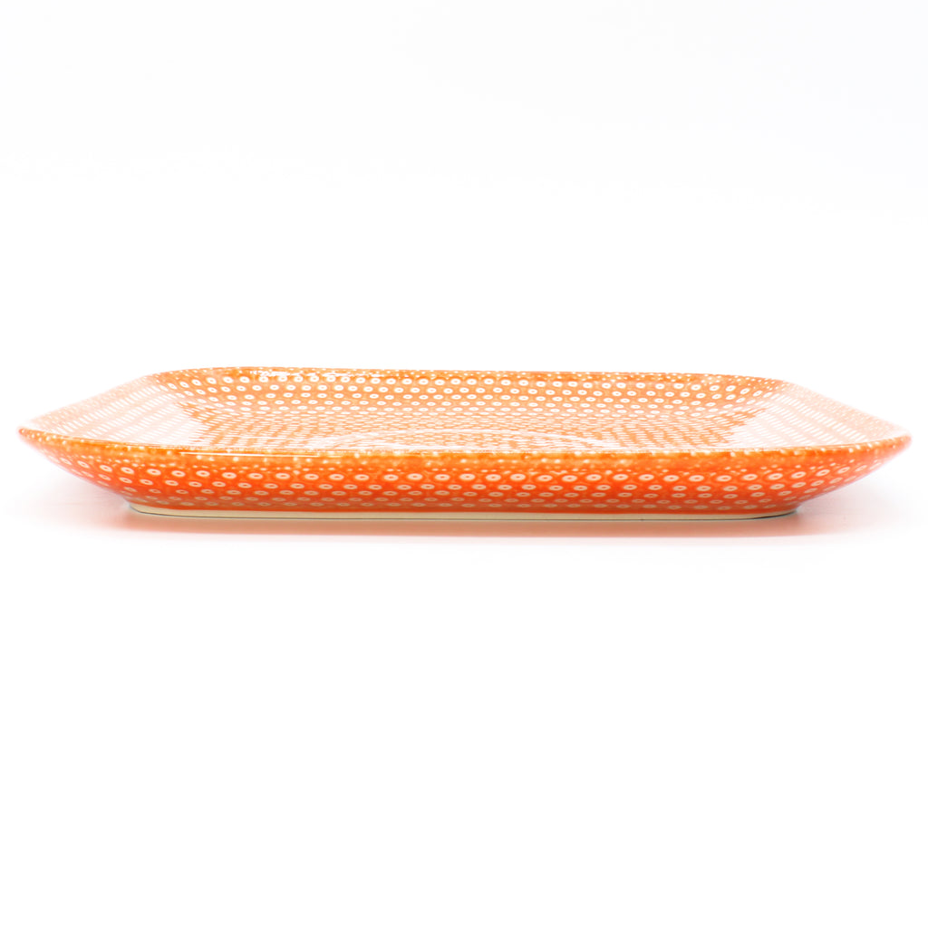Square Sushi Platter 11" in Orange Elegance