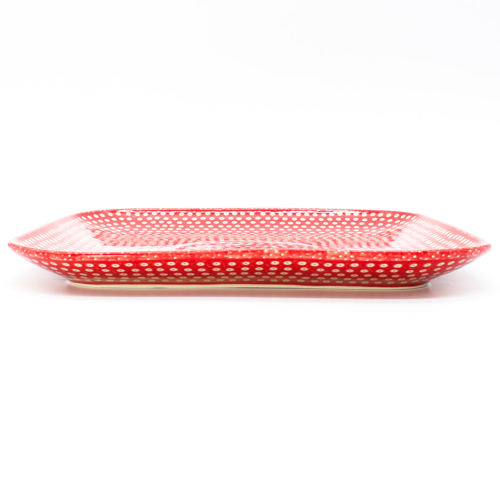 Square Sushi Platter 11" in Red Elegance