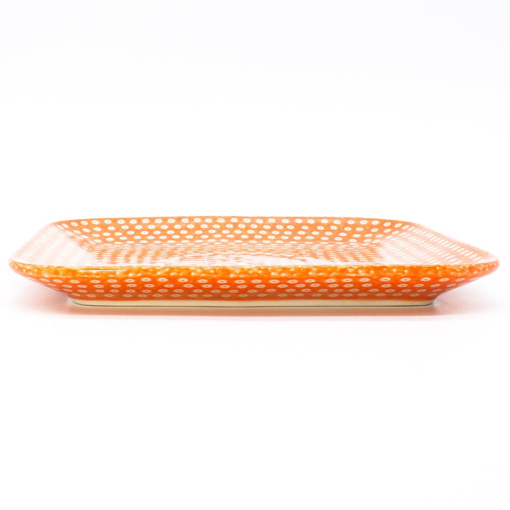 Square Sushi Plate 8.5" in Orange Elegance
