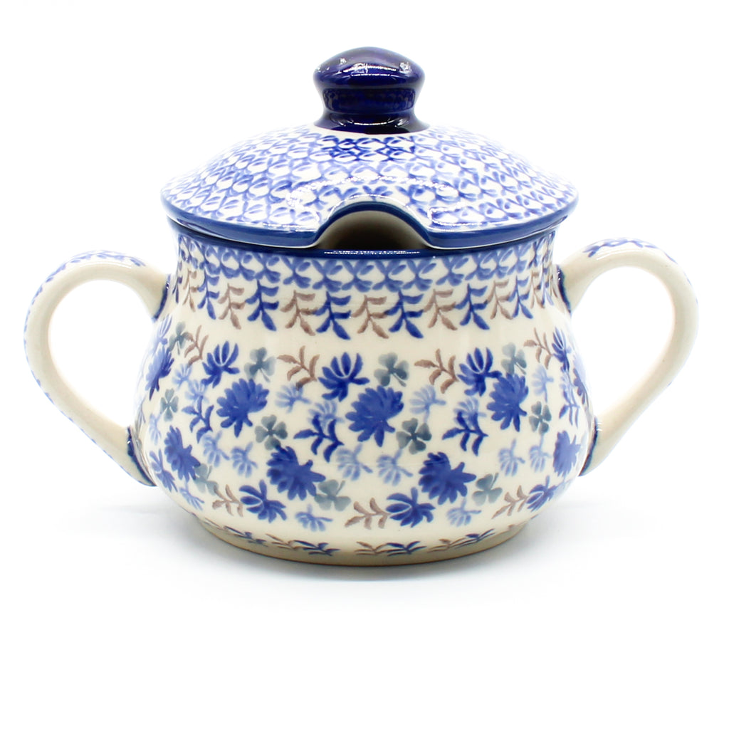 Family Style Sugar Bowl 14 oz in Blue Thistle