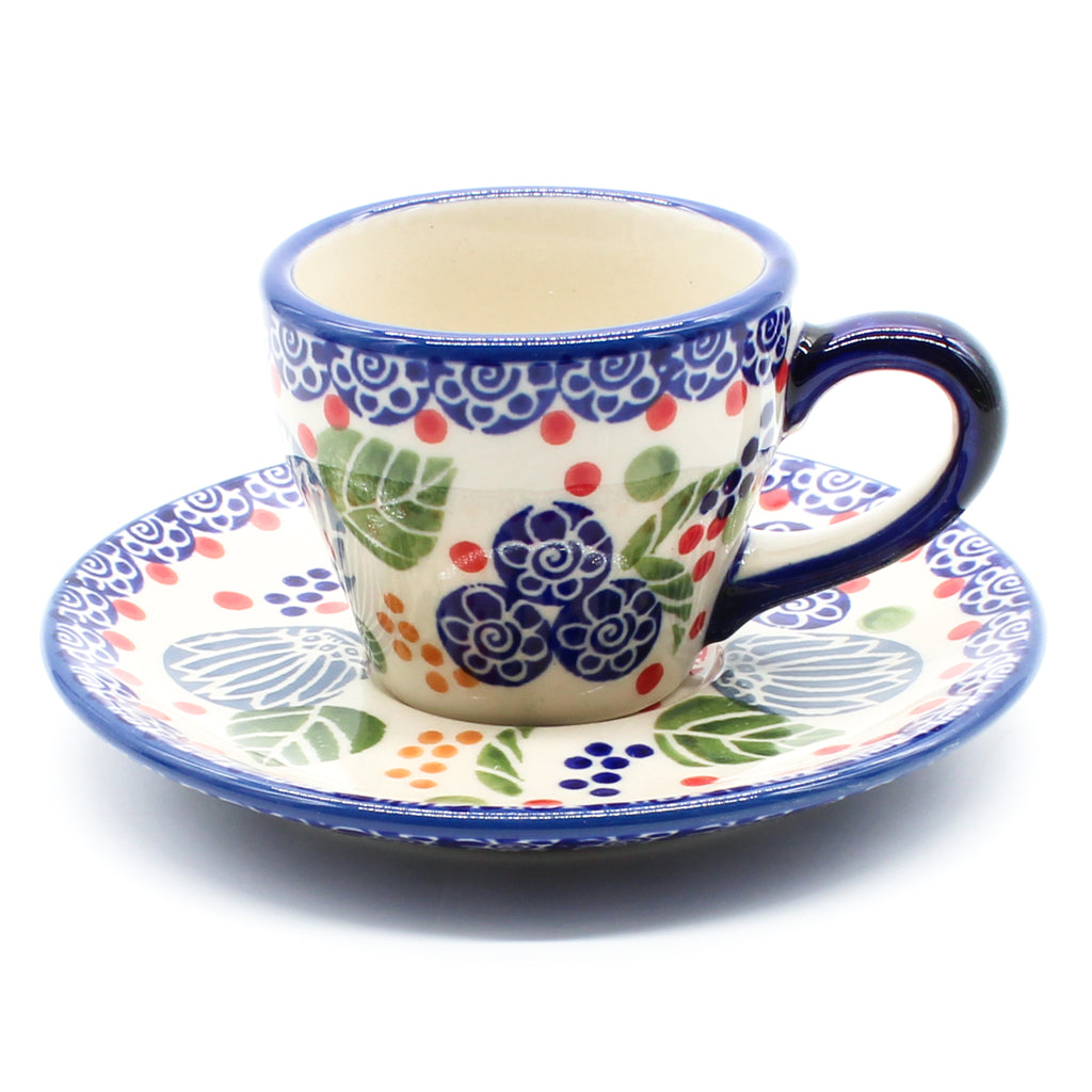 Espresso Cup w/Saucer 2 oz in Modern Berries